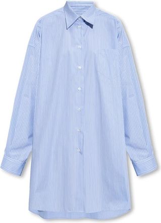 Maison Margiela Oversized overhemd - Dames - Overhemden - Blauw - XS - Katoen - Overhemden