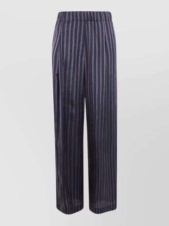 Dries Van Noten pila wide leg trousers striped pockets
