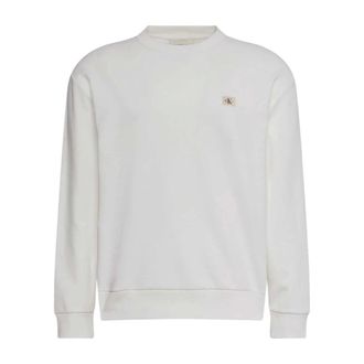 Calvin Klein Sweatshirts, male, White, Size: M Crewneck Sweatshirt