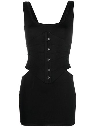 Roberto Cavalli cut-out corset mini dress - Black