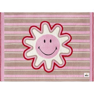 Barefoot Dreams Smiley Stripe CozyChic Throw Blanket in Feather Multi at Nordstrom