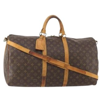 Louis Vuitton Pre-owned Weekend Bags, female, Brown, Size: ONE SIZE Pre-owned Keepall 55 Boston Bag