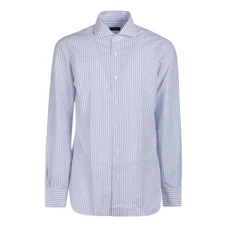 Barba Casual Shirts, male, Blue, 3XL, Stylish Long Sleeve Shirt