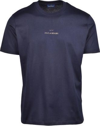Paul & Shark Tops, Heren, Blauw, M, Katoen, T-shirts