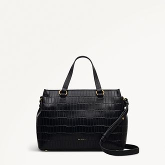 Radley London Eltham Mews Leather Small Ziptop Grab Bag in Black - 111961