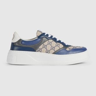 Gucci Mens Chunky Sneaker With GG, Blue, GG Canvas