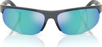 Miu Miu Sunglasses Mua02 S 19 Y10 K Metallic Aviator/Blue Mirrored Women