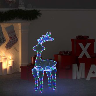 vidaXL Reno De Navidad Con Malla 306 Led 60x24x89 Cm Vidaxl