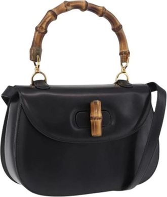 Gucci Pre-owned Vintage Hand Bag - Dames - Vintage Handtas - Zwart - ONE Size - Leer - Vintage
