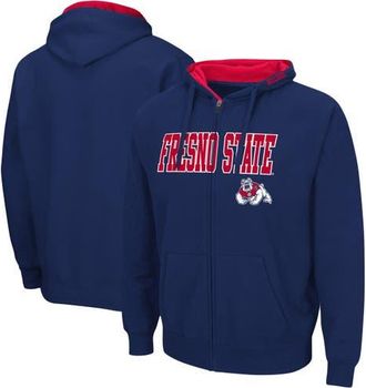 Colosseum Mens Colosseum Navy Fresno State Bulldogs Arch & Logo 3.0 Full-Zip Hoodie at Nordstrom, Size Medium