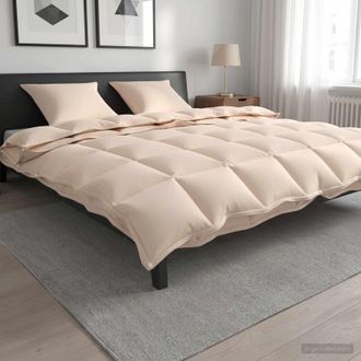vidaXL Vidaxl Set Di Piumoni 2 Pz 200 X 200 Cm Kapok E Poliestere Beige