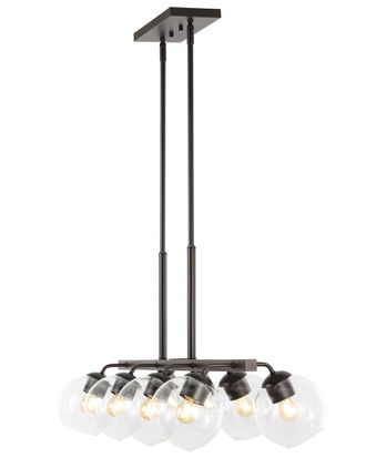 Jonathan Y Designs Jonathan Y Julian 33In 8-Light Farmhouse Bohemian Iron/Glass Linear Led Pendant