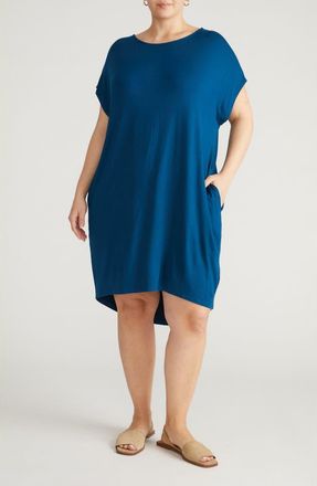 Universal Standard Helen Shift Dress in Blue Teal at Nordstrom, Size Xxx-Large