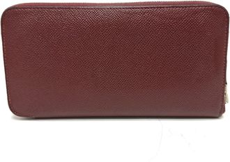 Herm&egrave;s Rouge H Epsom Leather Long Wallet (Bi-Fold) (Pre-Owned)