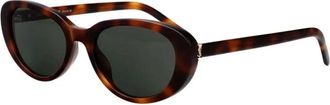 Saint Laurent Cat-eye Oval Zonnebril - Dames - Zonnebrillen - Bruin - 55 MM - Nylon - Accessoires