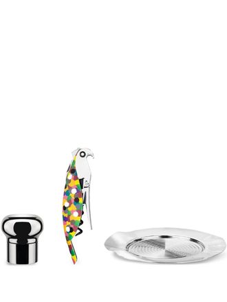 Alessi Gam32 stainless steel wine set - unisex - Acrylic/Aluminium/stainless steel - OS - Silver