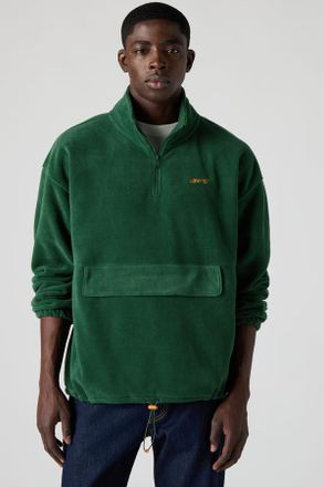 Levi's Sudadera estampada, relajada con cremallera tres cuartos - Hombre - 2XL - Verde / Table Of Contents
