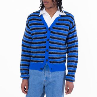 Marni Striped V-Neck Cardigan, Brand Size 48 ( US Size 38 )