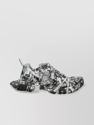 Balenciaga printed rubber sole sneakers with pull tab