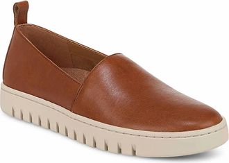 Vionic Womens Uptown A Line Loafer In Tan Leather