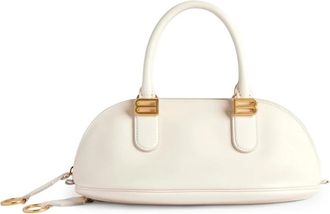 Balenciaga Bolero Bowling Bag Mini - Dames - Tassen - Wit - Maat: ONE Size Zijde