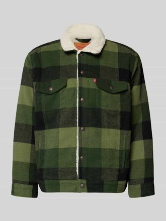 Levi's Relaxed Fit Hemdjacke mit Teddyfell Modell Lare in Gruen, Gr&ouml;&szlig;e XXL
