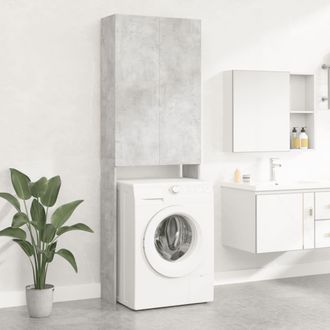 vidaXL Armario De Lavadora Gris Hormig&oacute;n 64x25,5x190 Cm Vidaxl