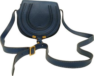 Chlo&eacute; Chlo&eacute; Marcie kleine crossbodytas in blauw leer