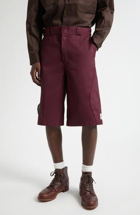 Undercover x Dickies Twill Work Shorts in Bordeaux at Nordstrom, Size 3