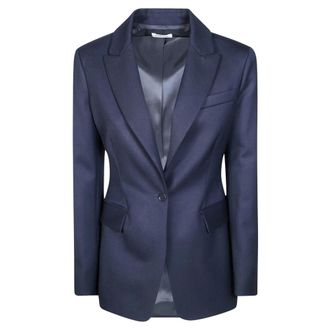 P.A.R.O.S.H. P.a.r.o.s.h., Jassen, Dames, Blauw, XS, Wol, Sallia Bi Stretch Jas