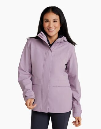 Mountain Warehouse Womens Mountain Warehouse Womens/Ladies April Waterproof Jacket - Purple - Size: 22