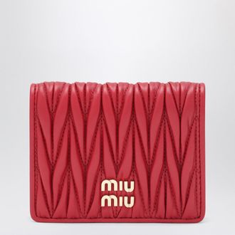 Miu Miu Red matelass&eacute; nappa wallet