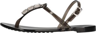 Casadei Jelly Flat Sandal - Dames - Sandalen - Zwart - 41 EU - Schoenen