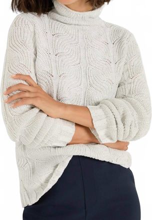 Nic+Zoe Cable Sparkle Sweater In Reflection