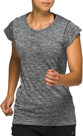 Asics Womens Race Seamless Short Sleeve Top In Performance Black