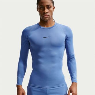 Nike Heren Pro Core T-shirt met lange mouwen (Indigo)