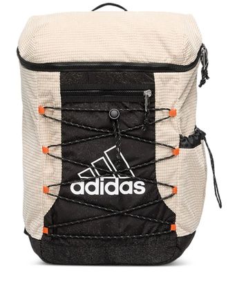 adidas logo-print backpack - unisex - Polyester - One Size - Neutrals