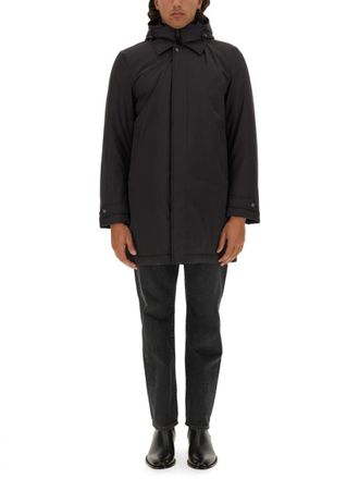 Woolrich Black Solid Hood Jacket
