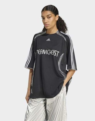 adidas Originals Adilenium Season 4 Teamgeist - Maglia oversize nera-Nero