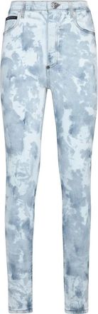 Philipp Plein Super High Waist Jegging - Dames - Skinny Jeans - Blauw - W30 - Denim - Jeans