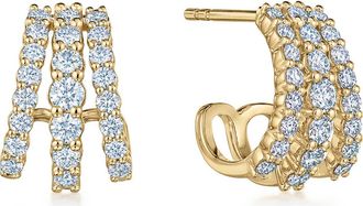 Kwiat Lyric Three-Row Diamond Ear Cuff in Yellow Gold at Nordstrom