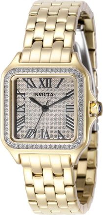 Invicta Angel Quartz Crystal Silver Dial Ladies Watch 50624