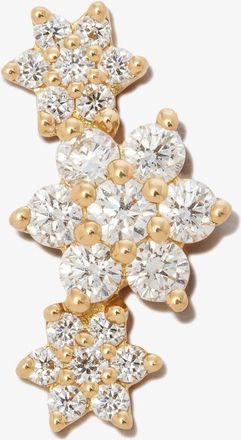 Maria Tash 18K Yellow Gold Three Flower Garland Diamond Earring - Womens - Diamond/18kt Yellow Gold