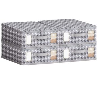 OEM Caja De Almacenamiento De S&aacute;banas Lisas De Cuatro Piezas Con Tapa, Paquete De 4, 383212cm - Crezuo