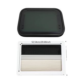 OEM Ventana Para Autocaravana, Mosquiteras Plisadas Ocultas, &Aacute;ngulos De Apertura Ajustables, 500x350 Mm