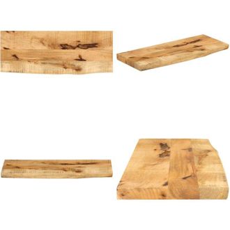 vidaXL Piano Tavolo 70x30x2,5cm Bordi Vivi Legno Massello Mango Grezzo - Piano in legno - Tavolo in mango