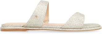 Michael Michael Kors Womens Leather Sandals Jaida Pale Gold Cow Hide