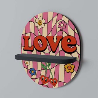 OEM Estante Ovalado Rocking Love Negro