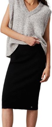 Calvin Klein Cotton Knit Pencil Skirt, Size X-Small