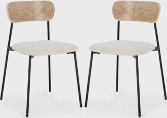 BIZZOTTO 2 Sillas De Cocina De Dise&ntilde;o Moderno Genevieve Yes - Blanco Roto